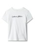 T-shirt met logoborduring - Bright White-Yaf / Wit