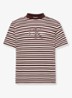 T-shirt met streepprint en logo - Bruin