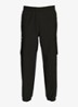 Tapered fit cargobroek met logo - Zwart