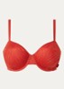 Voorgevormde demi bh met overlay van mesh - Jazzberry jam / rood