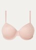 Voorgevormde demi bh met overlay van mesh - Subdued  / roze