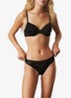 Voorgevormde demi bh met overlay van mesh - Black / zwart