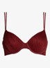 Voorgevormde demi bh met overlay van mesh - Syrah  / rood