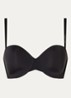 Voorgevormde strapless bh met beugel en afneembare bandjes - Zwart