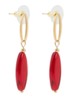 Autumn Chique Droplet oorstekers verguld - Rood