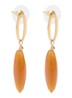 Autumn Chique Droplet oorstekers verguld - Bruin