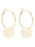 Big Bauble oorringen verguld - Creme