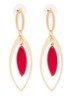 Dangling oorstekers met hanger - Rood