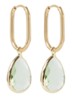 Enchanting Crystal oorhangers verguld - Groen