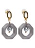 Eternal Beads oorhangers verguld - Grijs