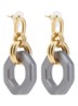 Linea Eternal Dangling oorstekers verguld - Grijs