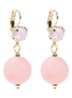 Oorhangers met Swarovski kristal verguld - Lichtroze