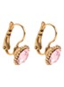 Oorhangers met Swarovski kristal verguld - Roze