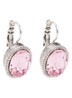 Oorhangers met Swarovski kristal verzilverd - Roze
