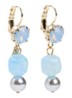 Oorhangers met Swarovski verguld - Blauw