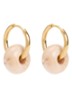 Oval Dangling oorringen verguld - Bruin