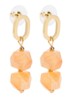 Stones oorsteker verguld - Orange