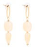 Vintage Harmony oorstekers met hanger - Wit
