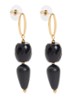 Vintage Harmony oorstekers met hanger - Zwart