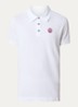 Beckley regular fit polo van piqué katoen met logoborduring - Wit