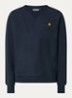 American sweater met logoborduring - Donkerblauw