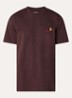 American T-Shirt met logo - Donkerbruin