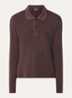 Dora regular fit polo met structuur - Bruin