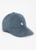 Harlem pet van corduroy met logo - Staalblauw