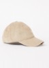 Harlem pet van corduroy met logoborduring  - Donkerbeige