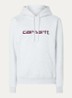 Hoodie met logoborduring - Lichtgrijs
