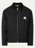 Jack met details van corduroy en steekzakken - Zwart