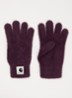 Maine handschoenen in katoenblend met logo - Bordeauxrood