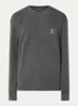 Vista sweater met logoborduring - Donkergrijs