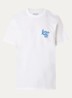 Waves T-shirt met logo- en backprint - Wit