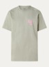 Waves T-shirt met logo- en backprint - Lindegroen