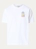 T-shirt met logo- en backprint - Wit