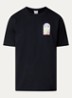 T-shirt met logo- en backprint - Zwart