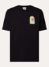 T-shirt met logo- en backprint - Zwart