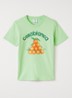 T-shirt met logoprint - Neongroen
