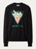 Tennis Club sweater met logoprint - Zwart