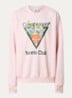 Tennis Club sweater met logoprint - Roze