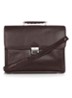 Realta businesstas van leer met 15,4 inch laptopvak - Donkerbruin