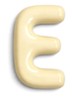 Letter E hanger 10 cm - Gebroken wit