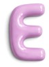 Letter E hanger 10 cm - Lavendel