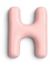 Letter H hanger 10 cm - Roze