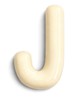 Letter J hanger 10 cm - Gebroken wit