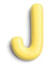 Letter J hanger 10 cm - Geel