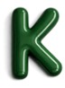Letter K hanger 10 cm - Mosgroen
