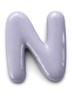 Letter N hanger 10 cm - Paars