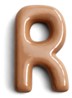 Letter R hanger 10 cm - Beige